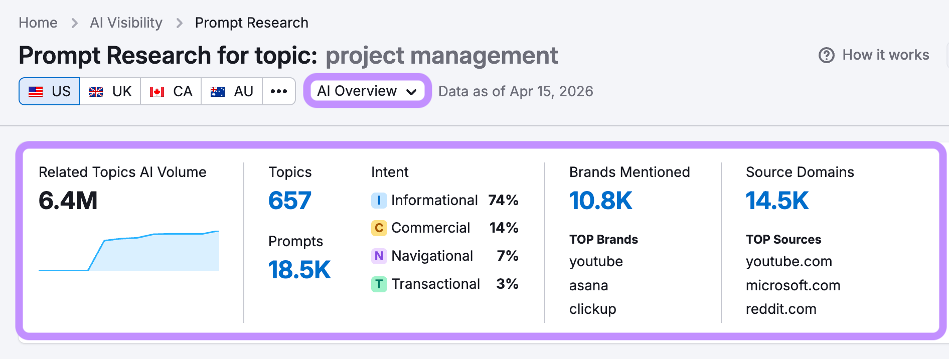 prompt research report for project management