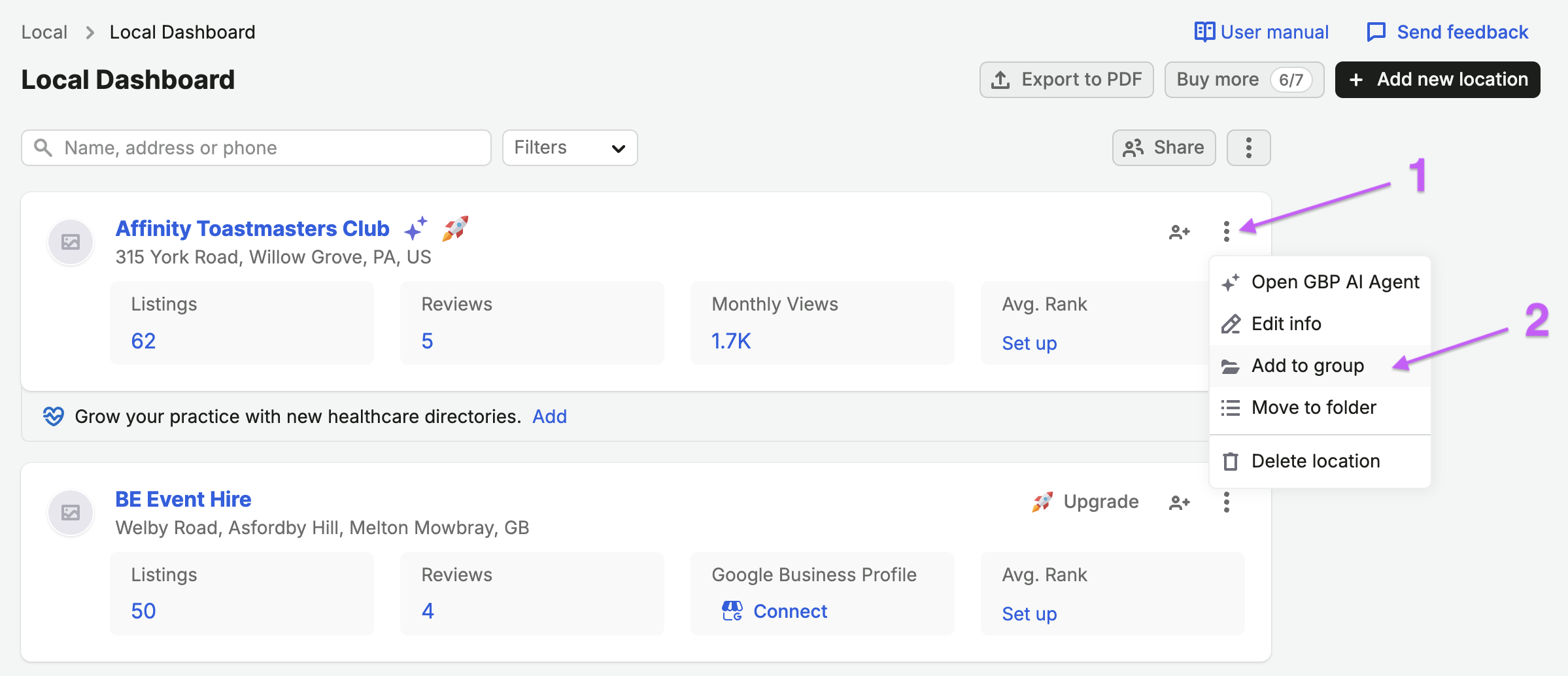 Managing Multiple Locations with Groups image 1